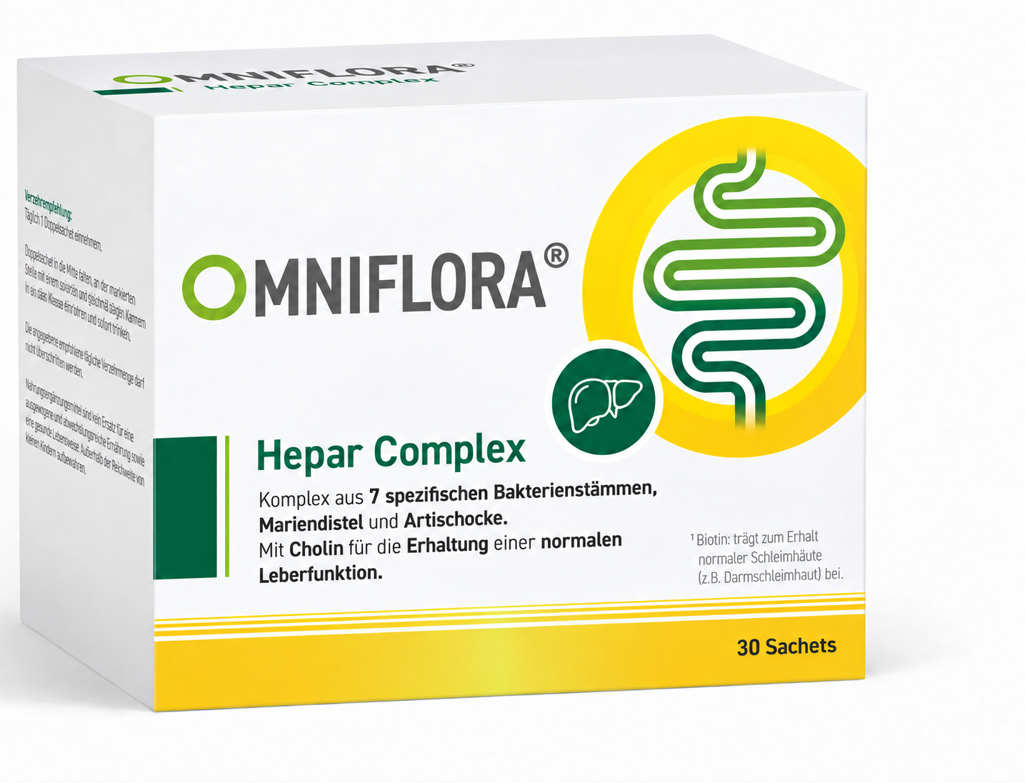 Omniflora® Hepar Complex Produktpackung mit 2-Kammer-Sachet