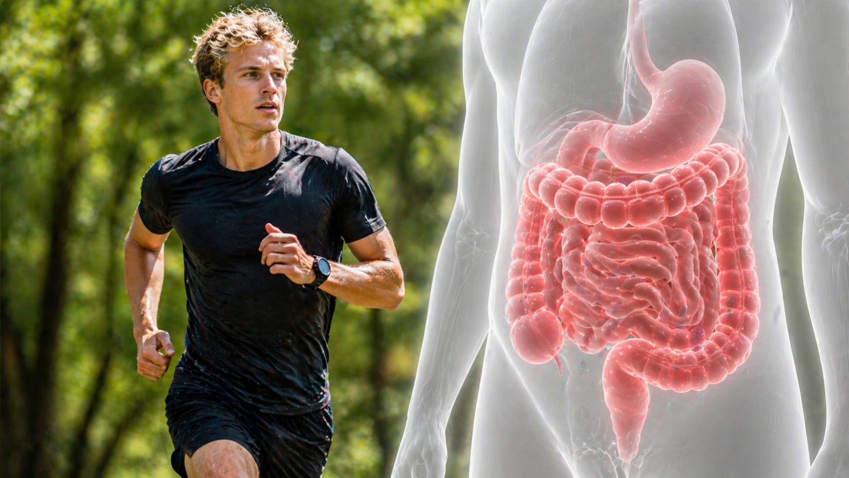 Ausdauersportler beim Long Run mit Fokus auf Performance