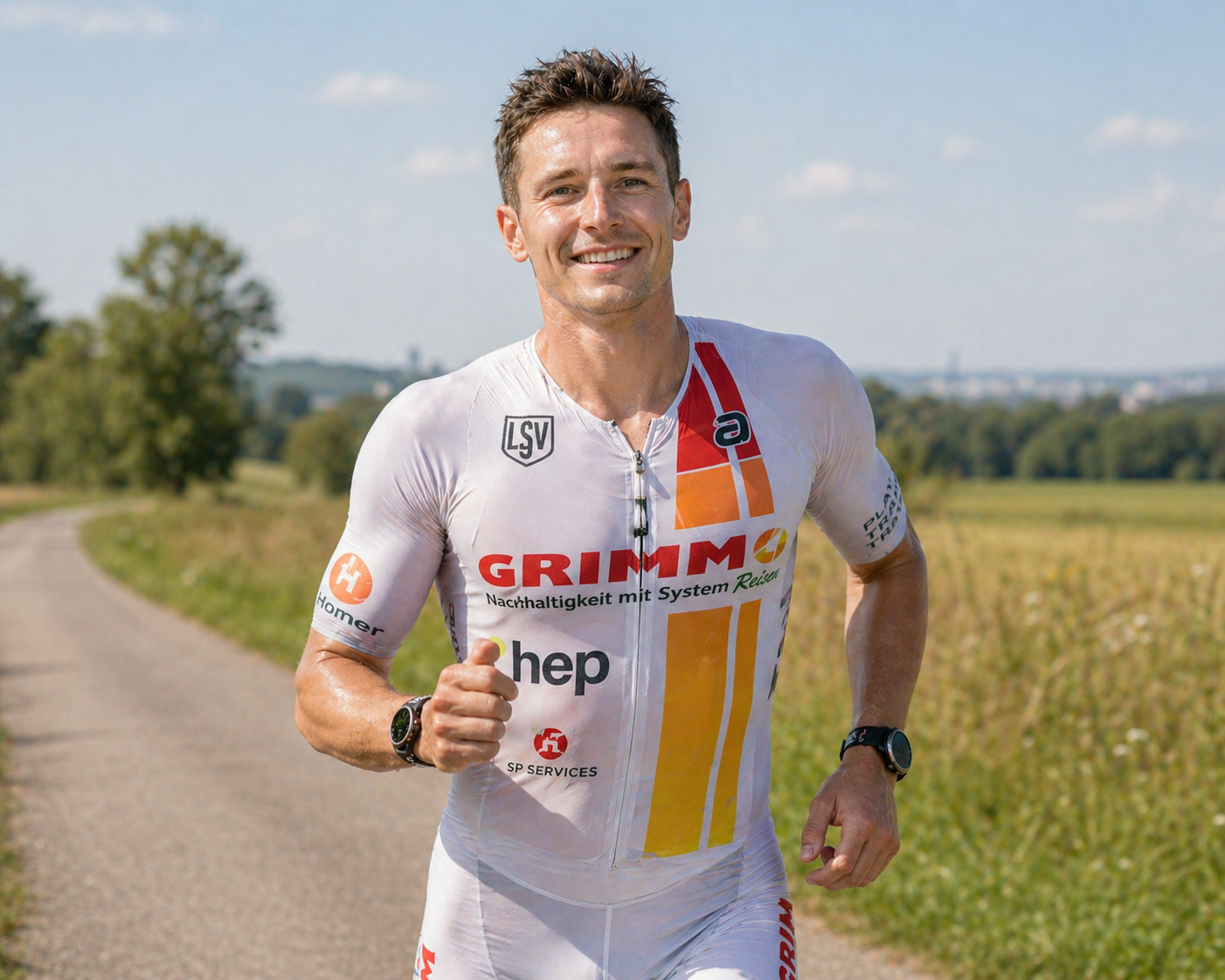 Triathlet beim Training